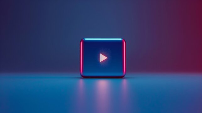 intro video play button image blue color
