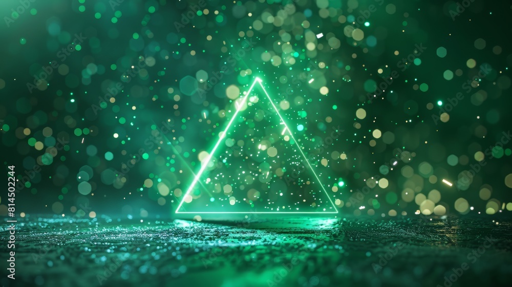Wall mural green triangle intro switch triangle environment
