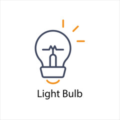 Light Bulb Vector icon