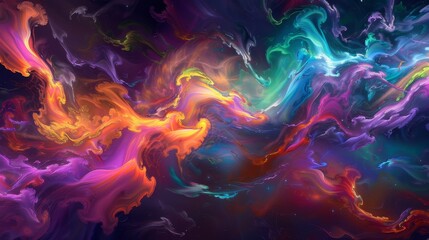 Vibrant wisps weave magic wallpaper