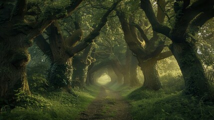 Ancient trees whisper secrets wallpaper