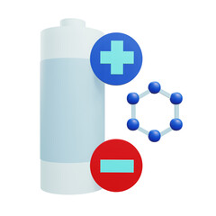 3 D illustration of nanotechnology icon