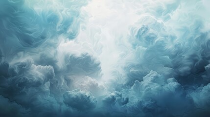 Cloud layers overlap creating depth wallpaper