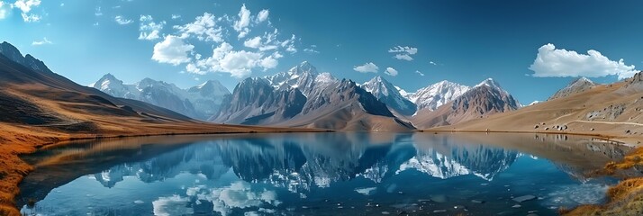 Landscapes of Kyrgyzstan, A trip to Kyrgyzstan, Lakes and mountains of Kyrgyzstan realistic nature and landscape