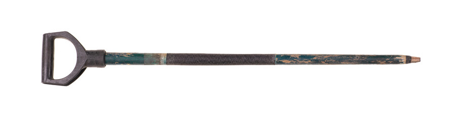 old wooden cane isolated on white background