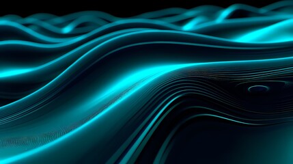 Digital technology blue cyan highlights and lines poster web page PPT background