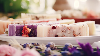 Bespoke homemade soap with floral scent
