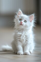 Portrait of white Persian cat