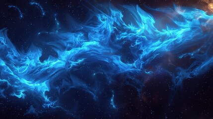 Dramatic night sky with fire and smoke clouds