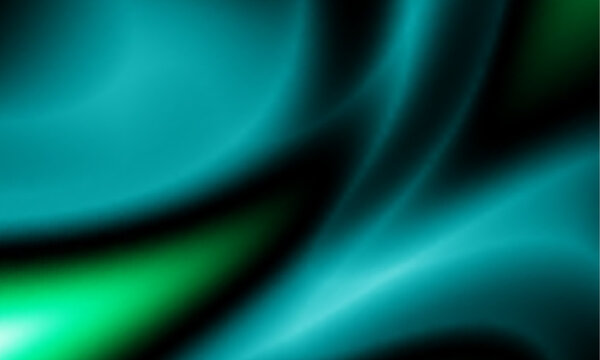 Abstract dark green background, Blue curve design smooth shape by blue color with blurred effect