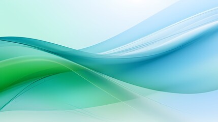 Fototapeta premium Digital technology blue and green abstract curve poster PPT background