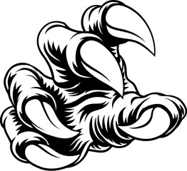 A scary claw hand belonging to a monster such a werewolf, dragon or dinosaur. Could also be an eagle, tiger or similar animals talon © Christos Georghiou