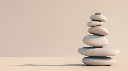 A balanced pile of smooth stones