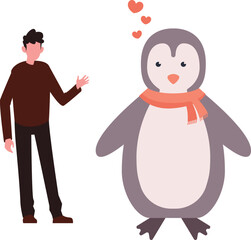 Penguin is in a romantic mood.