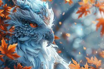 Autumn God: Highly Detailed Digital Painting on Elegant Background