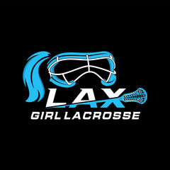 Lacrosse Logo Image Design Vector