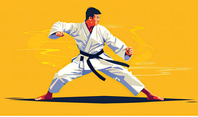 The guy is doing taehwando