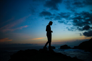 A twilight moment before evening, sunset. © Samuel