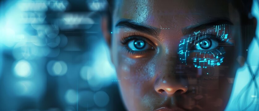 Closeup of a quantum computing scientist