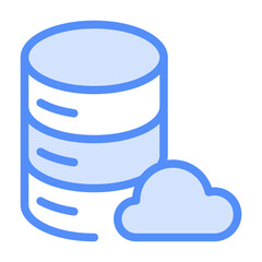 Database Icon With Linear Color Style 