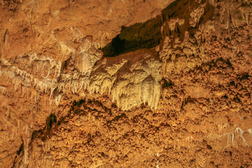 Stone decoration in Koneprusy caves in region known as Bohemian Karst, Czech Republic.
