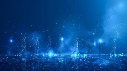 Abstract Artificial intelligence (AI), machine learning, cloud computing and big data concept. 3d rendering