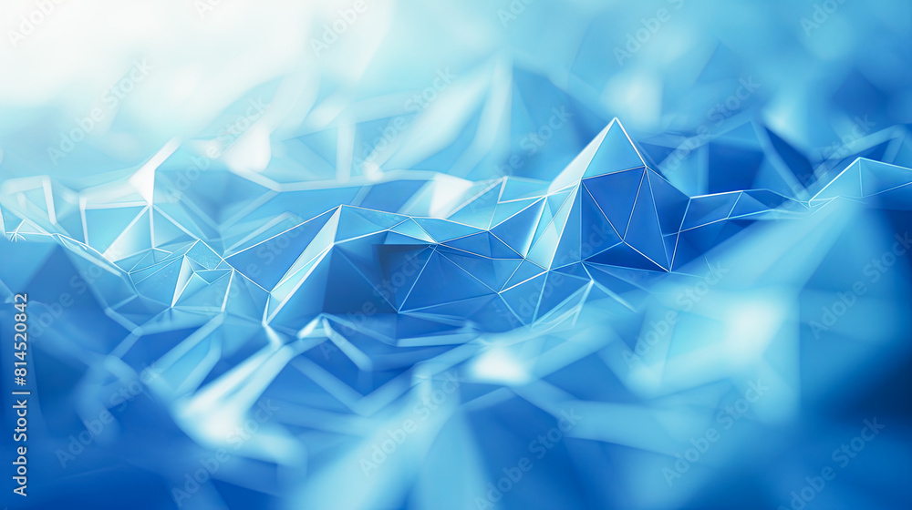 Poster abstract 3d rendering of chaotic polygonal shape. futuristic background with low poly shape.