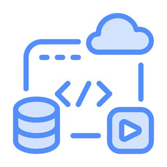 Web Hosting Icon With Linear Color Style 