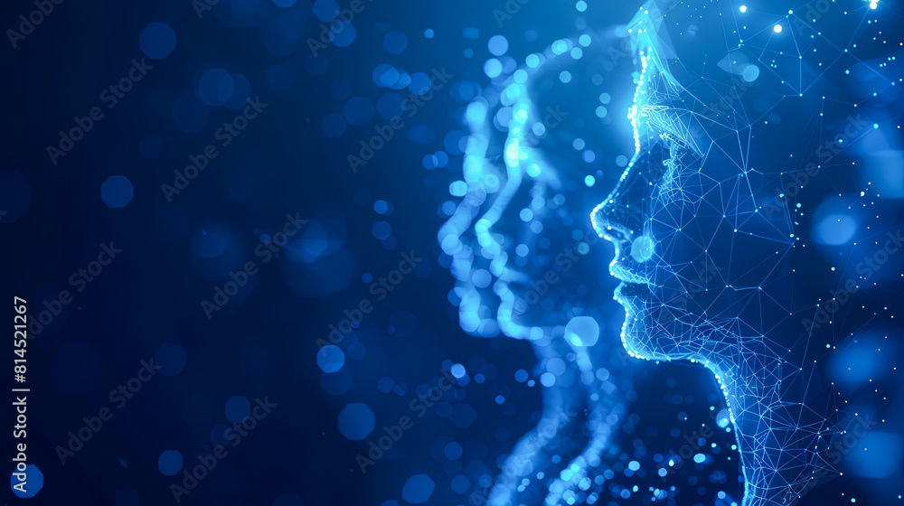 Poster artificial intelligence (ai), machine learning and neural networks concept. 3d rendering
