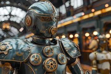 Steampunk Soldier: Cog-Wielding Warrior in Vapor Gear