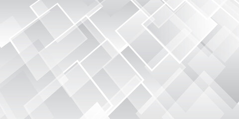 Geometric grid pattern. Rectangular shape White and gray gradient. abstract design with futuristic concept background, modern computer, technology and innovation.
