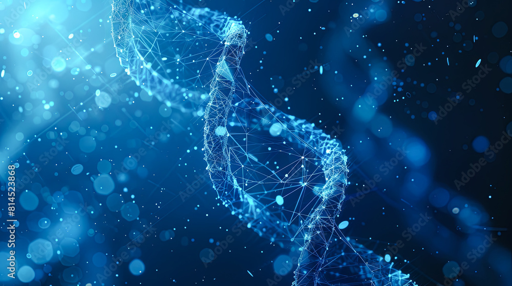Poster dna structure. science and technology background. 3d rendering toned image