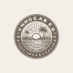 Vintage of Beach Logo Design