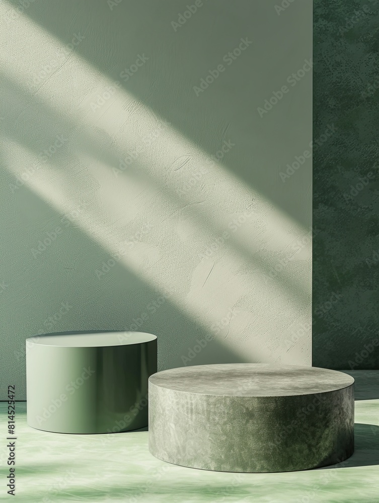 Aufkleber 3d podium. abstract minimal scene with geometrical forms. design for product presentation.