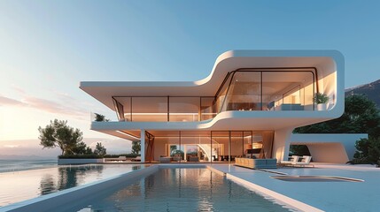 Fototapeta premium Modern Architecture, Houses and Buildings.