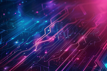 Abstract digital technology futuristic circuit blue pink background, Cyber science tech, Innovation communication future, Ai big data, internet network connection 