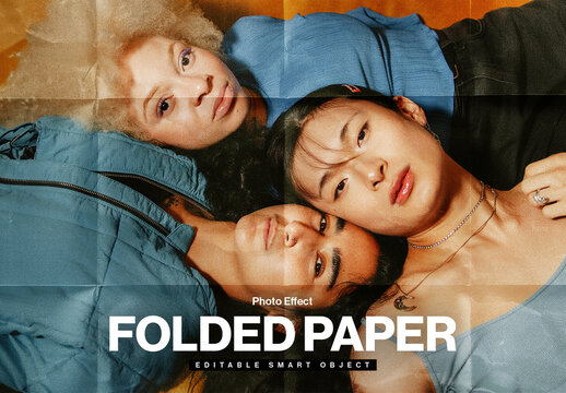 Folded Paper Photo Effect Layout