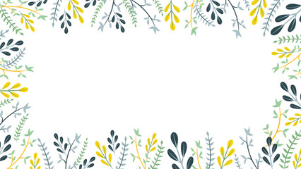 Abstract flower background vector design floral border frame