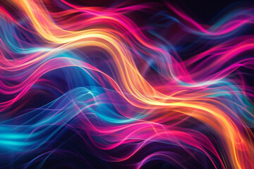 Abstract flowing neon color wave lights background AIG21  
