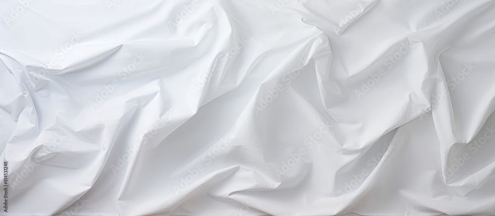 Poster A crumpled white paper with a clean and blank surface suitable for a background image with copy space