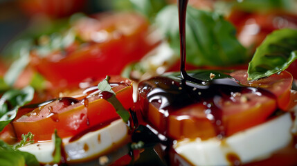  Balsamic Vinegar on Tomato and Mozzarella Salad