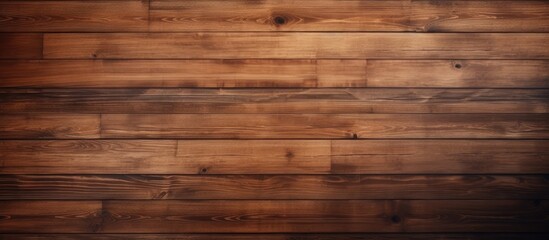 Fototapeta premium A background of brown wooden textured flooring with copy space image