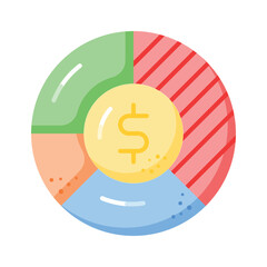 Business analysis icon in trendy style, isolated on white background