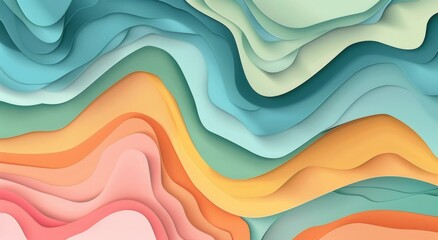 Colorful Background With Pastel Colors and Bubbles