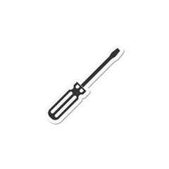 Screwdriver icon isolated on transparent background