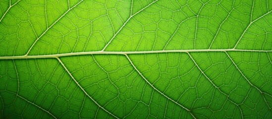 A close up image of a green leaf taken in nature with copy space perfect for using as a background or showcasing the vibrant greenery of tree leaves
