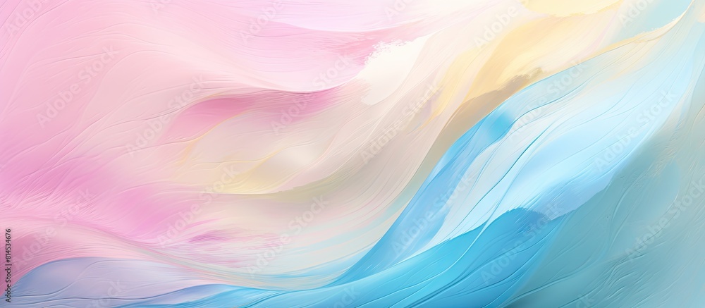 Poster a background image with a pastel colored canvas abstract painting providing copy space