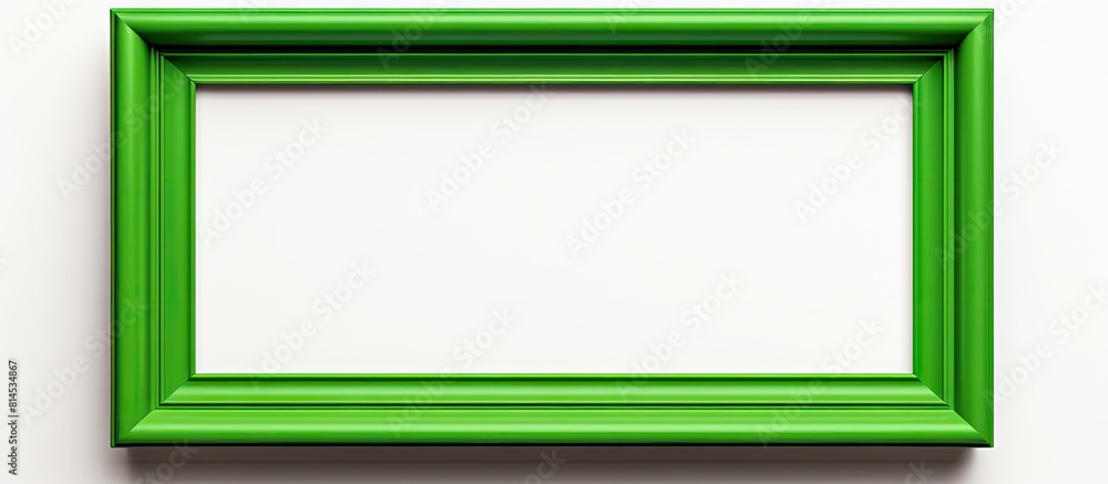 Aufkleber a copy space image featuring a single green picture frame set against a clean white background