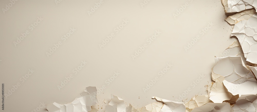 Poster Copy space image of torn paper pieces on a plain background