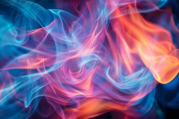 Fototapeta premium High definition shot capturing the vibrant colors of flames as they engulf the darkness, their fiery tongues reaching out in a mesmerizing display of power